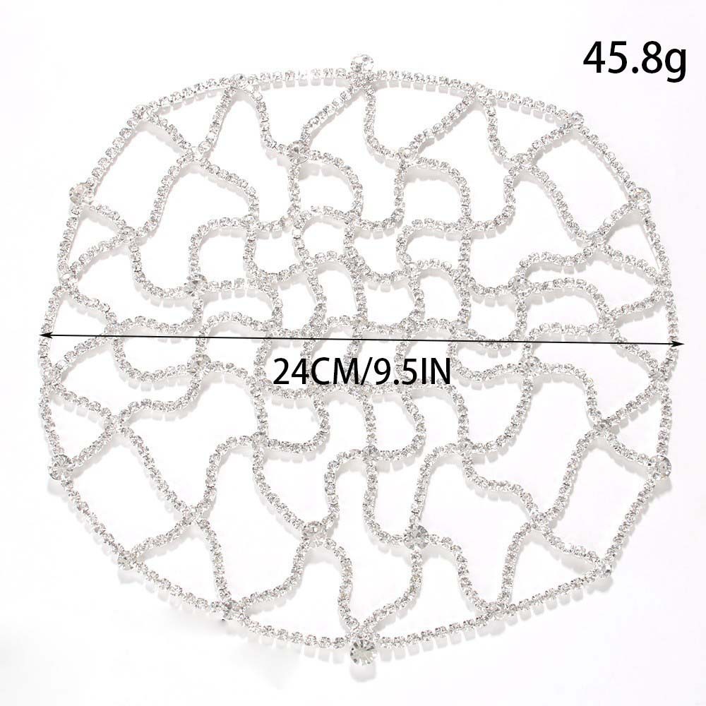 Amazon venta caliente cadena de cabello de malla alta sensación de diamante de novia accesorios de desfile para mujeres Headwear