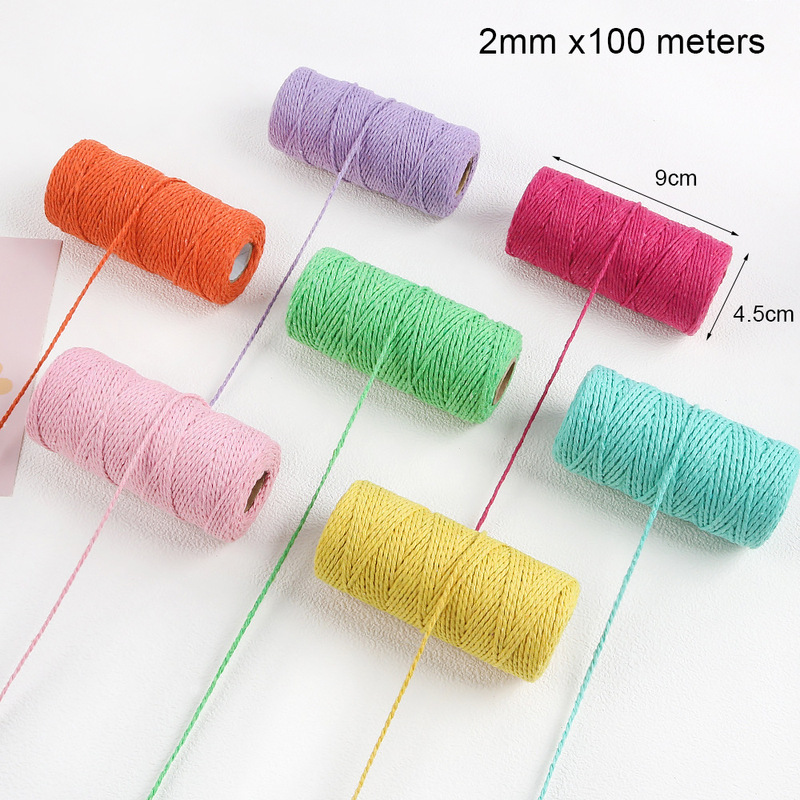 2mm Colorfulful Cotton Rope DIY Handmade Tapestry Braided Rope Bundled Decorative Rope Drawstring Rope Tag Rope Cotton Rope 2mm Colorfulful Cotton Rope DIY Handmade Tapestry Braided Rope Bundled Decorative Rope Drawstring Rope Tag Rope Cotton Rope