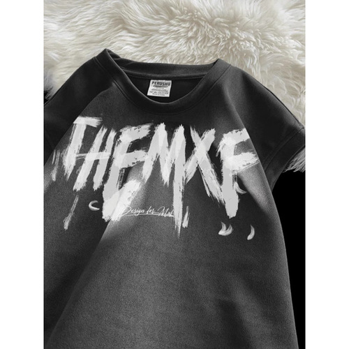 Pink suede-velvet sleeveless T-shirt for men, high-street heavyweight vest top, trendy brand casual vest for couples, sweatshirt-style shirt