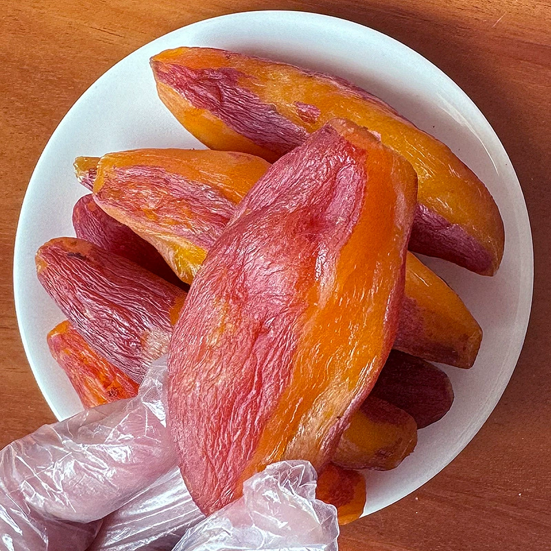 Прямые продажи 500 г мелкого картофеля с кожурой, сушёная сладкая картошка, оптовая варёная на пару сладкая картошка, мягкая, клейкая, сушёный фиолетовый картофель