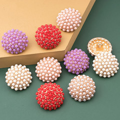 圓形彩色紐扣毛呢大衣風衣外套毛衣針織開衫女裝衣服百搭裝飾扣子