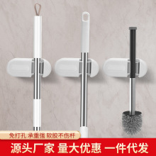 加厚拖把架壁挂式卫生间地拖挂架浴室挂钩拖把壁挂夹扣扫把置物架