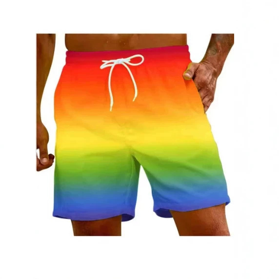 Summer Men's Colorful Gradient Print Shorts Training Colorful Shorts Boys' Sports Breathable Shorts Adult Shorts Summer Men's Colorful Gradient Print Shorts Training Colorful Shorts Boys' Sports Breathable Shorts Adult Shorts