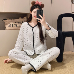 空气棉夹层睡衣女秋冬季新款加厚长袖甜美ins风可外穿家居服套装