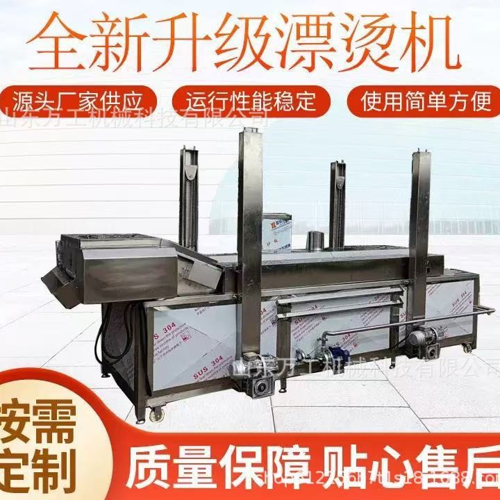 商用马铃薯药材龙须菜海鲜果蔬清洗漂烫机连续式菌菇漂烫清洗机