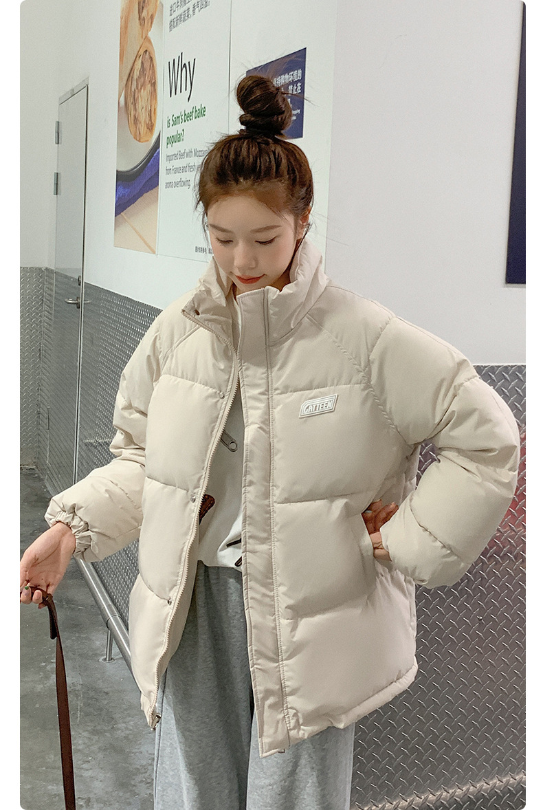 Women's Winter Down Coat Stand Neck Short Padded Jacket For Women_voghion.com