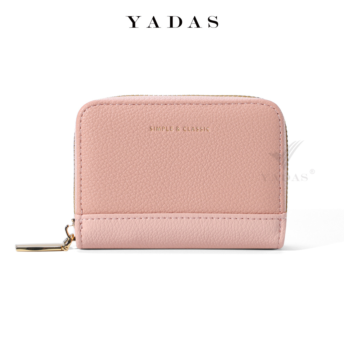 YADAS nueva cremallera mini contraste de color a juego patrón de lichi clásico multi-tarjeta para mujer órgano PU tarjeta al por mayor