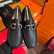 欧洲站大牌2025年新款潮手工豆豆鞋男透气高档奢侈一脚蹬男士皮鞋