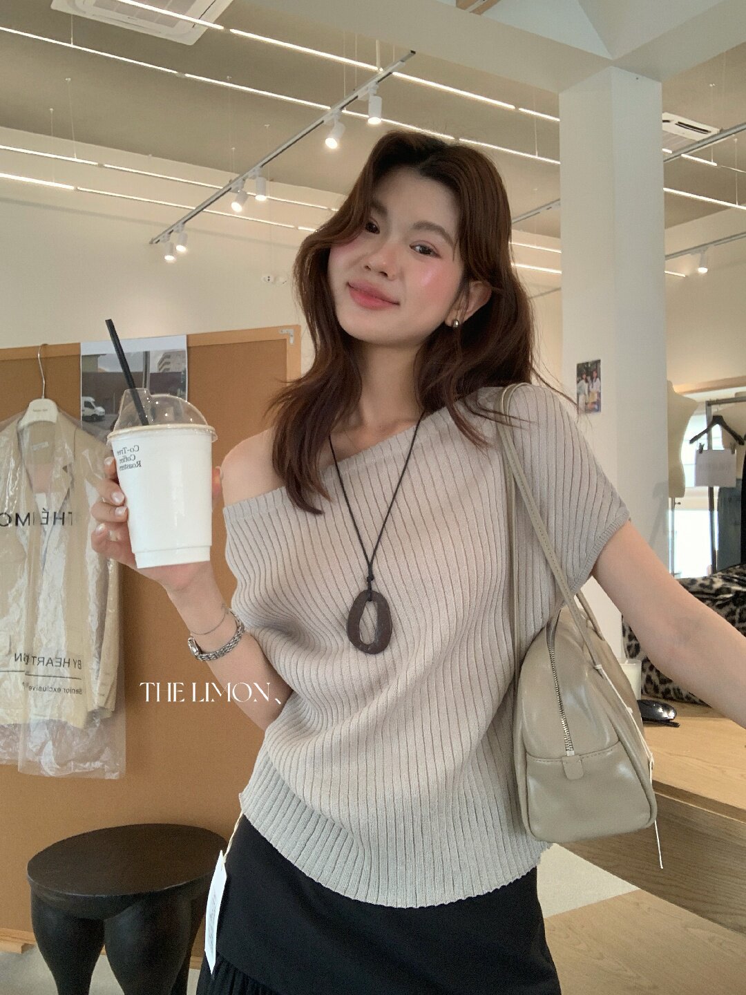 Áo thun nữ cổ tròn basic tay ngắn phong cách Hàn Quốc — Cà phê, màu đen, Bột củ sen, trắng ngà chi tiết 56