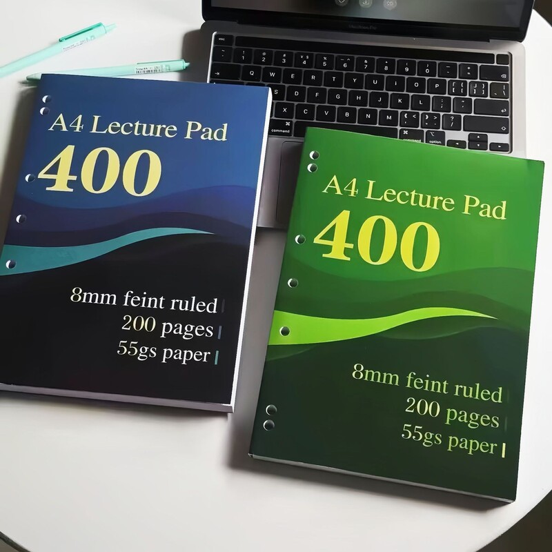 55g Pages! Original a Thin Crispy Notebook Large Collection for Students, Exam Draft Notebook, Tearable English Vocabulary Notebook
