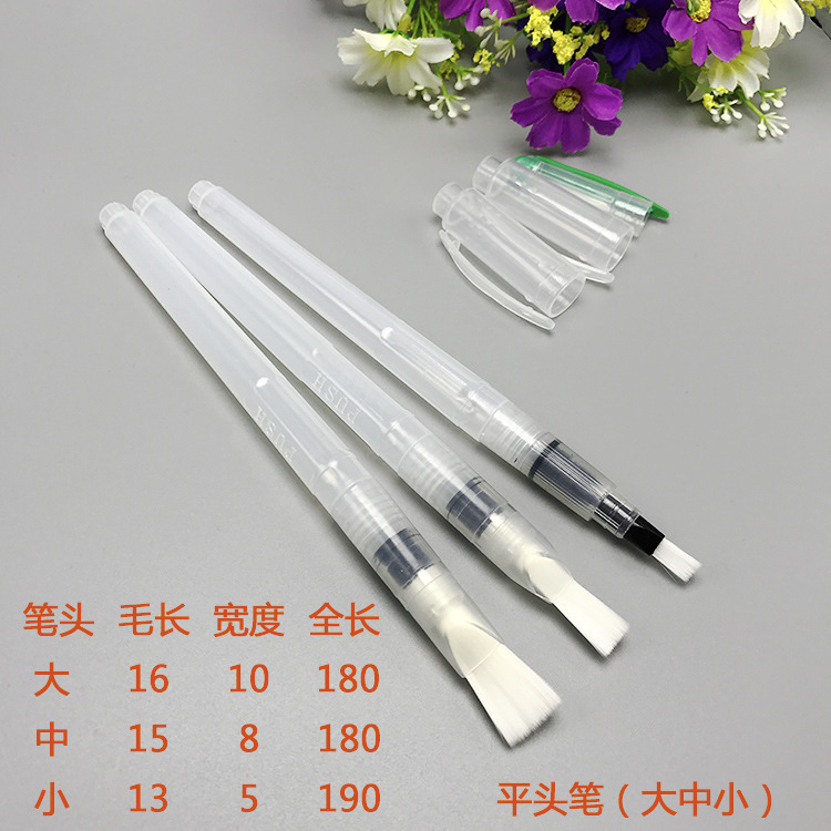 Bolígrafo de agua del grifo pequeño puntiagudo 3 juego de bolígrafo de acuarela sólida de nailon de almacenamiento de agua bolígrafo de inyección de agua pincel de agua bolígrafo de almacenamiento de agua