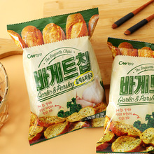 韓國進口CW青佑大蒜奶油法式風味面包干青右網紅酥性餅干零食小吃
