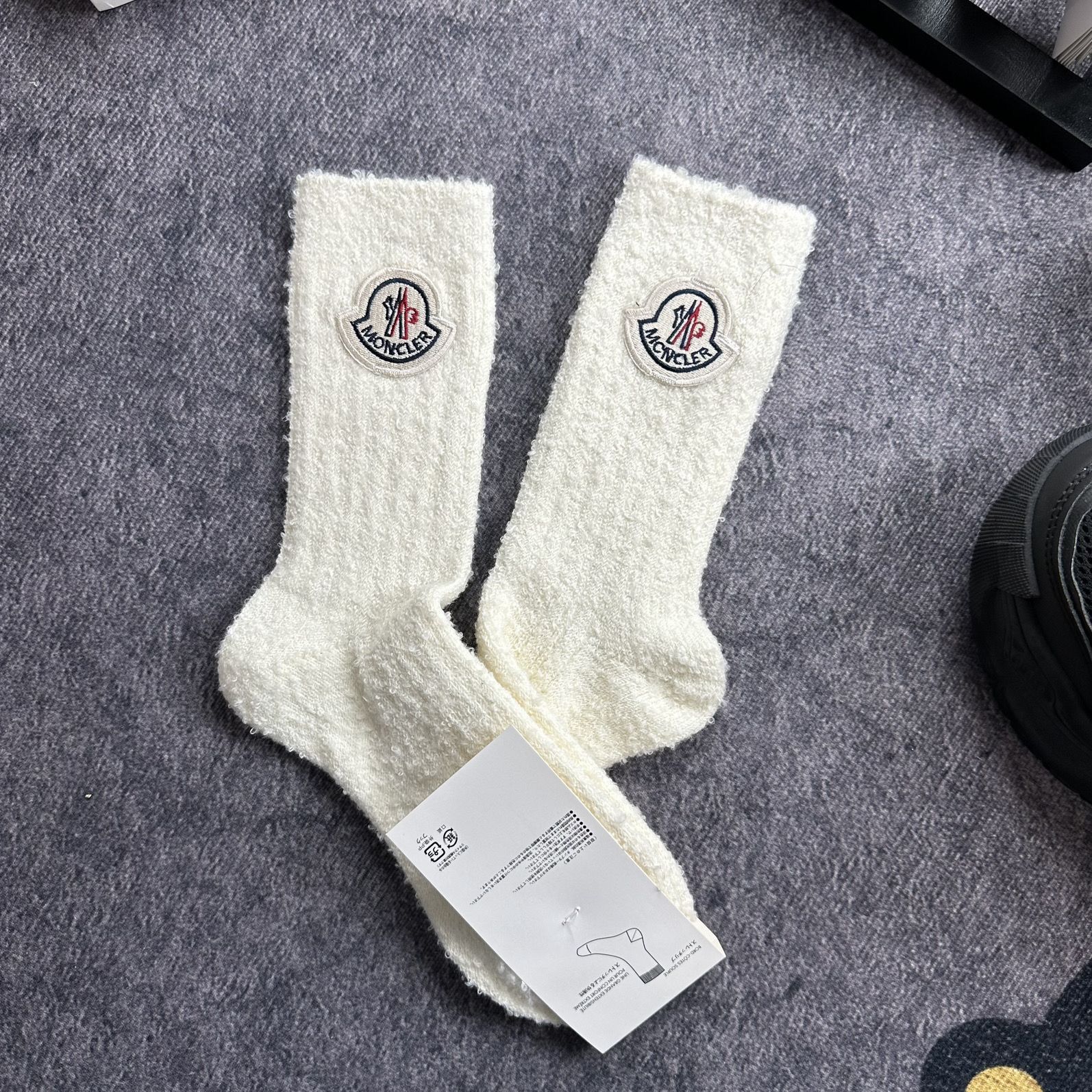 Autumn and Winter Warm Unisex Long Wool Thickened Fleece Embroidered Floor Sleep Socks Home Socks Outdoor Trendy Socks