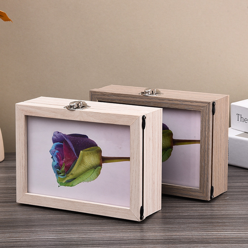 Simple diy photo frame can be opened necklace earrings high-end jewelry box storage wholesale new first single postage spot