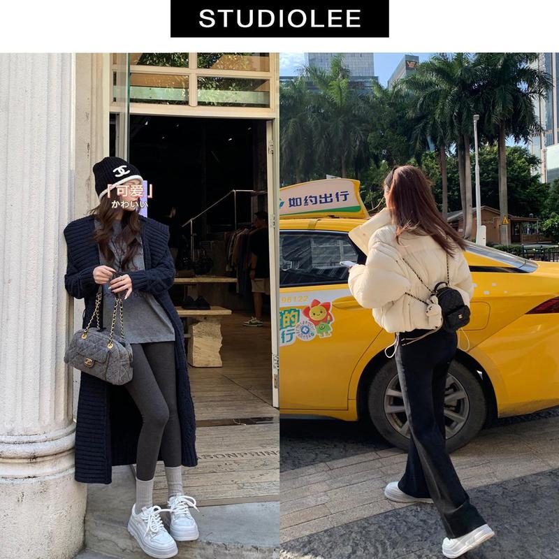 牛皮版~葡萄妈同款粗鞋带做旧休闲加绒厚底增高脏脏板鞋女小白鞋|undefined