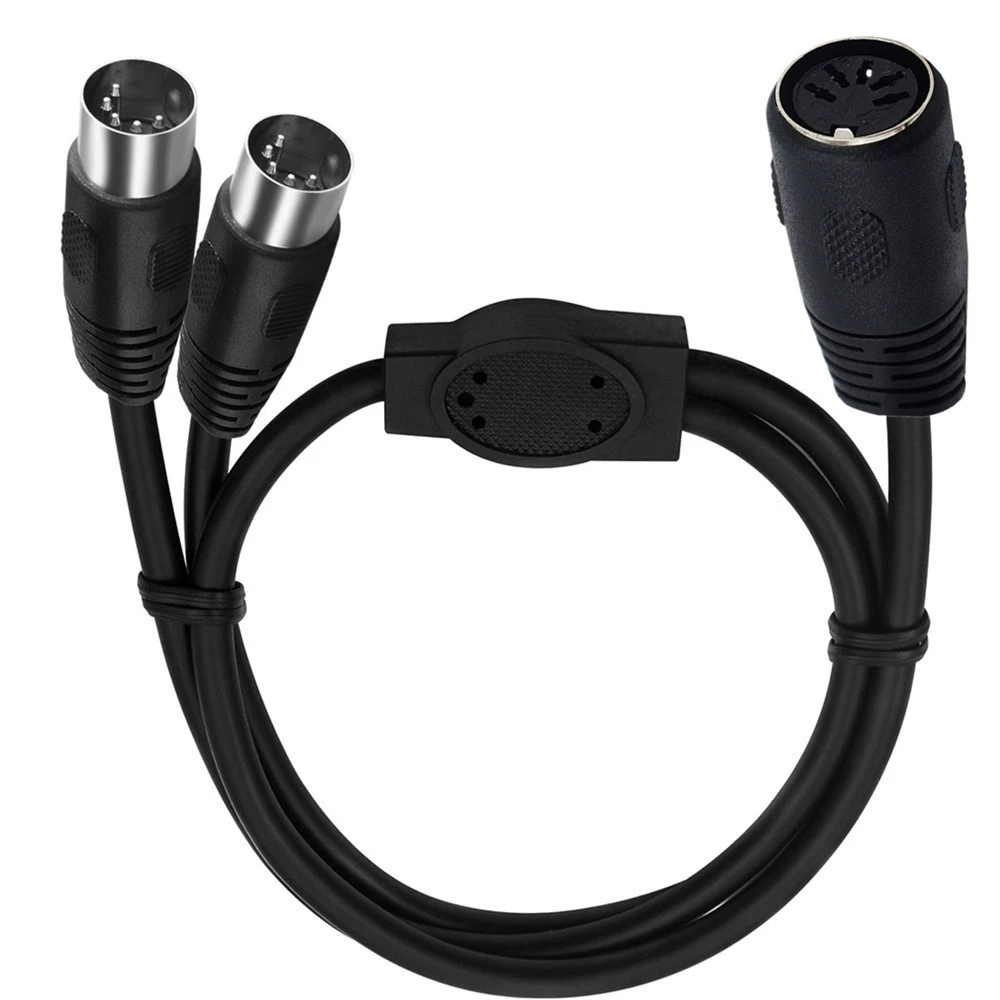Большой DIN 5PIN кабель 1.2 м аудио/MIDI 5-контактный, мама на 2 штекера DIN 5-pin