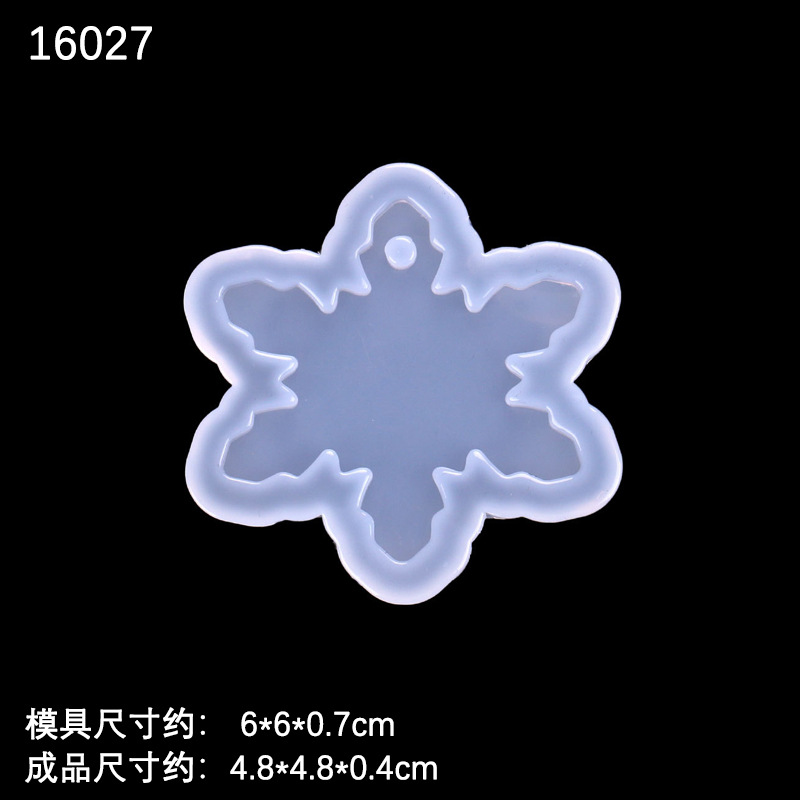 Árbol de Navidad muñeco de nieve espejo epoxi molde de silicona DIY accesorios para teléfonos móviles colgante copo de nieve ELK molde epoxi en stock