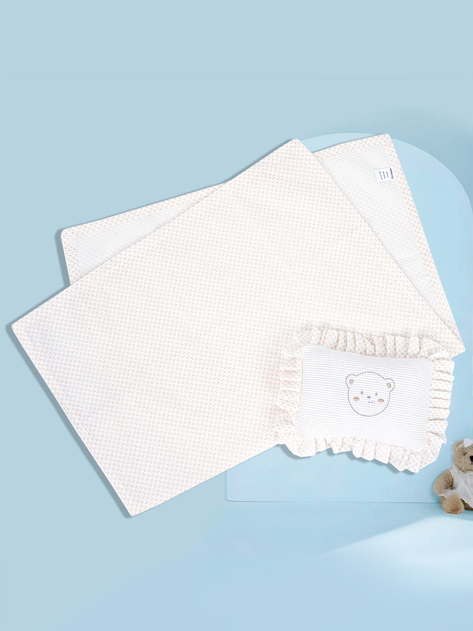 Juego de caja de regalo para recién nacidos, toalla de algodón para bebé, edredón, manta, manta, almohada para bebé, manta para niños, manta a prueba de viento