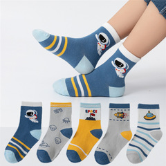 22兒童襪子秋冬新款中筒棉卡通學生風男孩女童寶寶中大童襪子批發