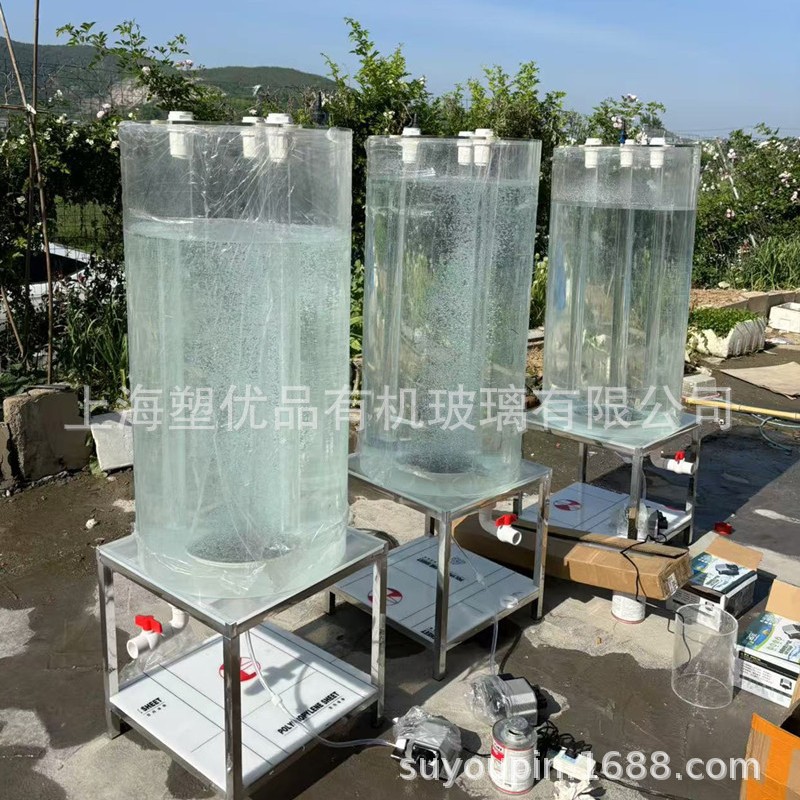 透明有机玻璃培藻桶 藻类培养容器 亚克力小球藻卵囊藻孵化器100L