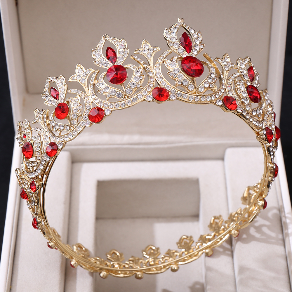 Mode Couronne Alliage Incruster Strass Couronne 1 Pièce display picture 4