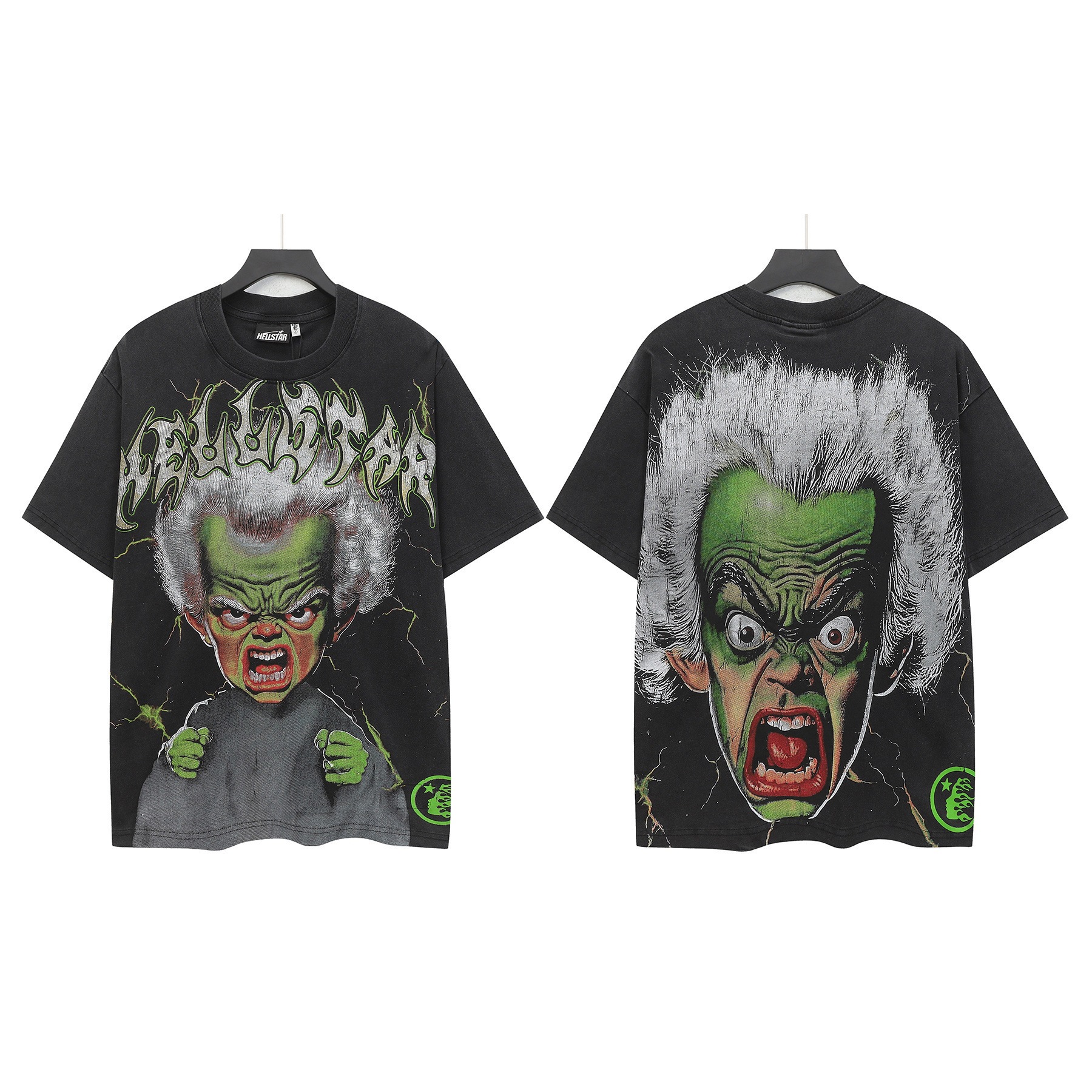 Camiseta de Algodón de Manga Corta con Chip NFC, Estampada y Lavada HEEL | Color Duradero
