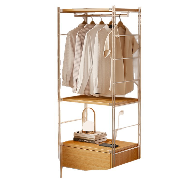 Percha de ropa abierta percha de ropa de piso para dormitorio percha de ropa multifuncional para el hogar percha de ropa de cabezal de cama image 6
