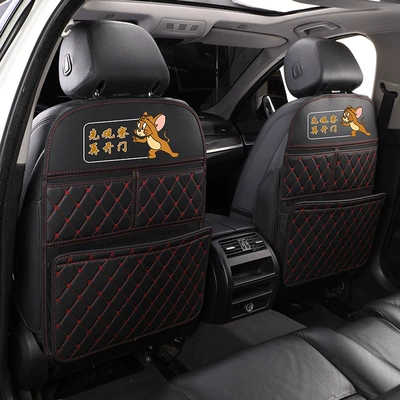 Chair back anti-kick pad: Pad, Children's Rear Seat Car - black-and-red-mickey-mouse-style