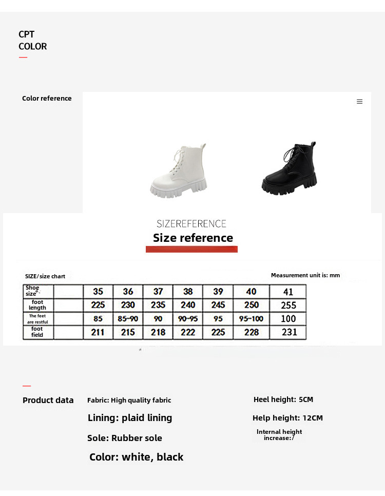 Dam korta cowboyboots höst vinter med snörning tjock sula mode_voghion.com