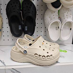 Oross Croc Shoes Guangdong Beach Cloud 5cm Waterproof, Deodorant and Anti-Slip Women's Thick-Soled Heightening Outer Shoes