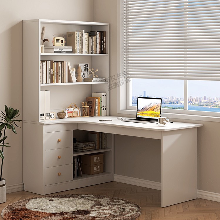 Bookshelf Computer Desk Bookcase Integrated Student Desk Corner Desktop Combination Home Simple Writing Bedroom Study Table