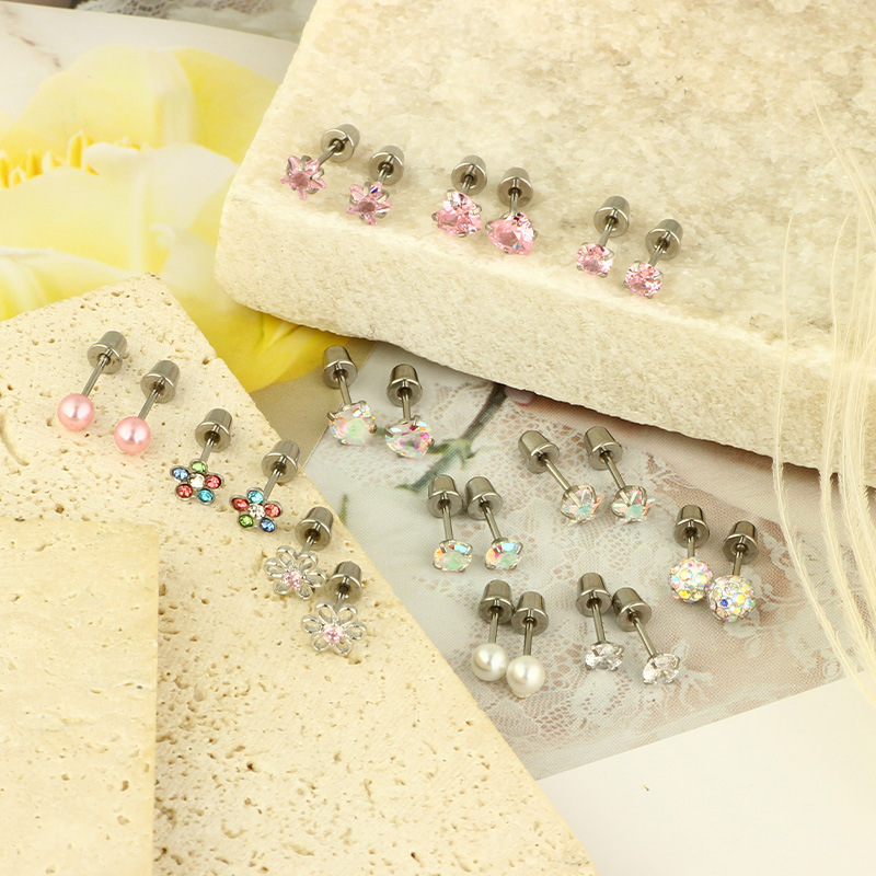 Labret piercing jewelry detail image