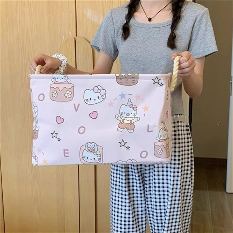 Linda canasta de ropa sucia doméstica, canasta de lavandería plegable de gran capacidad, artículos diversos, canasta de almacenamiento de juguetes portátiles, barril, dormitorio, hogar