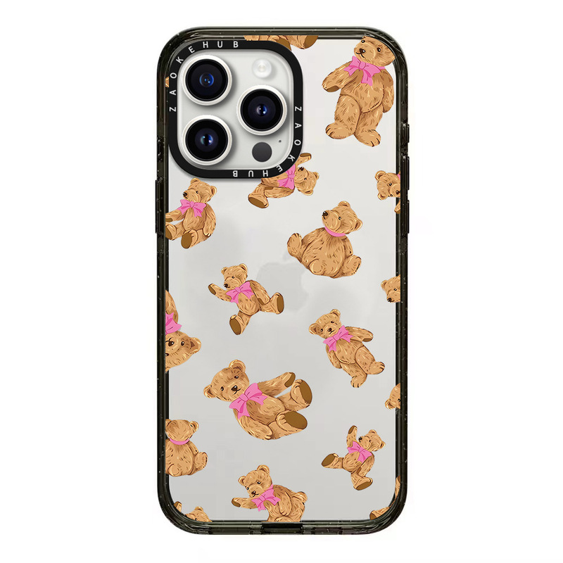 CASE手绘涂鸦女孩爱心珍珠碎花iPhone16ProMax苹果15透明手机壳14|undefined