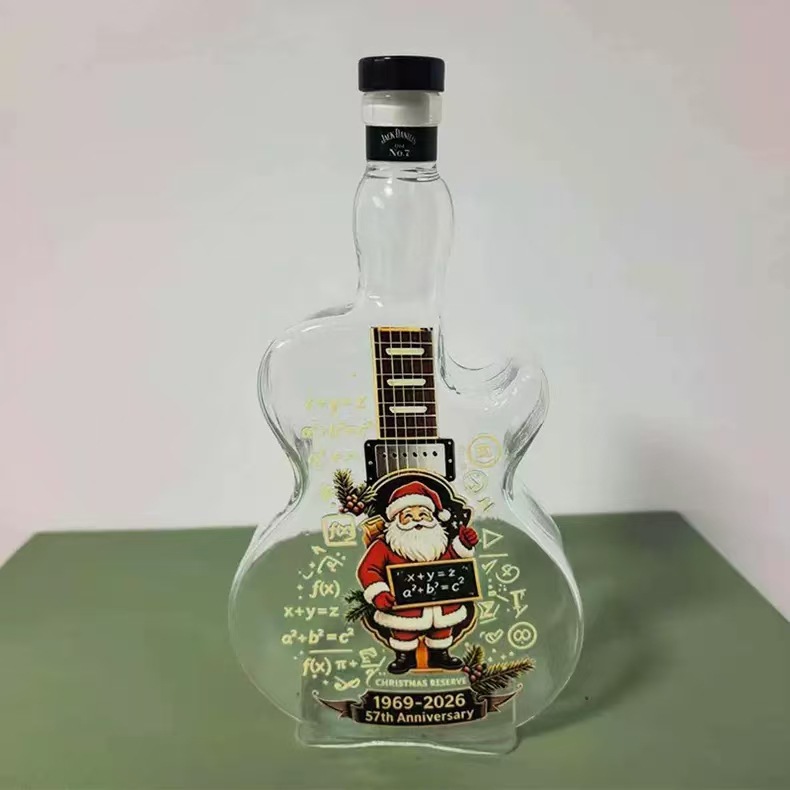 Botella de Vidrio para Whisky Forma de Guitarra de Vidrio de Borosilicato para Whisky image 18