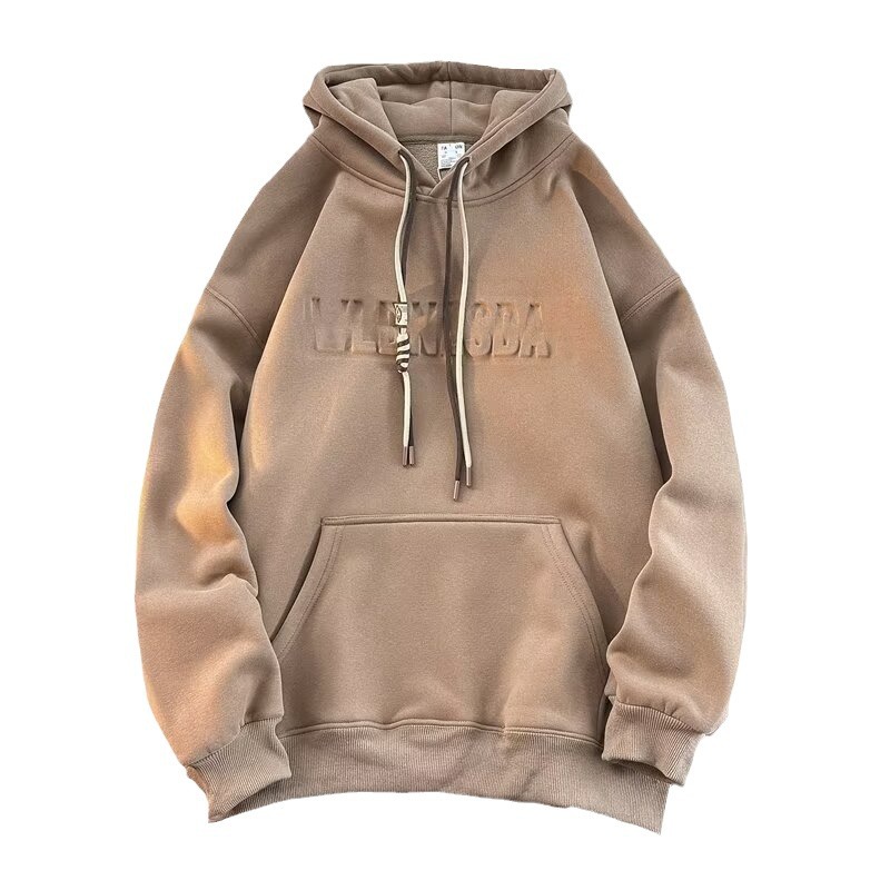 Sweat à capuche d'hiver pour homme avec polaire épaisse 500G Steel Print pour l'automne et l'hiver, veste à capuche Vibe High Street_voghion.com