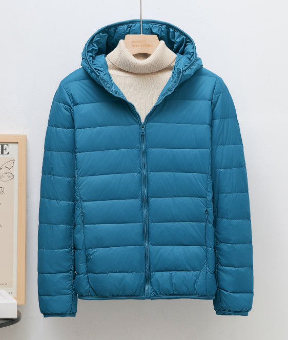 Lake blue women's hooded