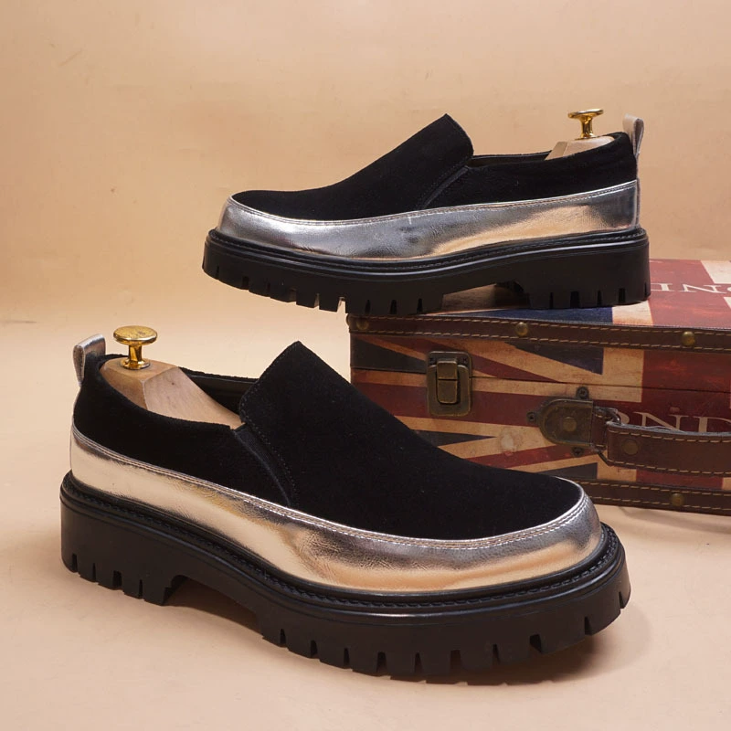 Весной и осенью новые мужские корейские туфли с большой головой