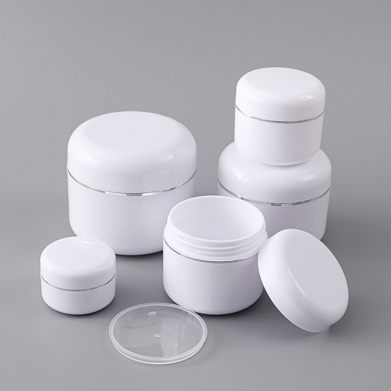 面霜分装盒 白色银边眼霜瓶化妆品小样分装盒膏体包装盒