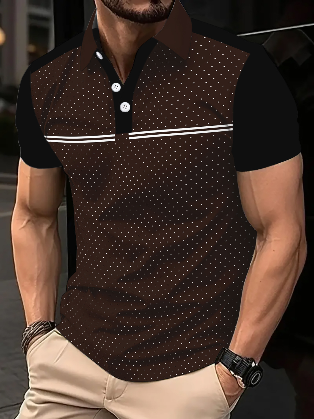 Las europeas y americanas transfronterizas 2025 venta rápida de verano Amazon POLO camisa de polo deportivo de moda para hombres con botones