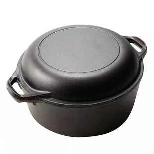 Cast iron dual-purpose pot 26cm stew pot uncoated double-ear soup pot universal pan manufacturer wholesale kitchen pot