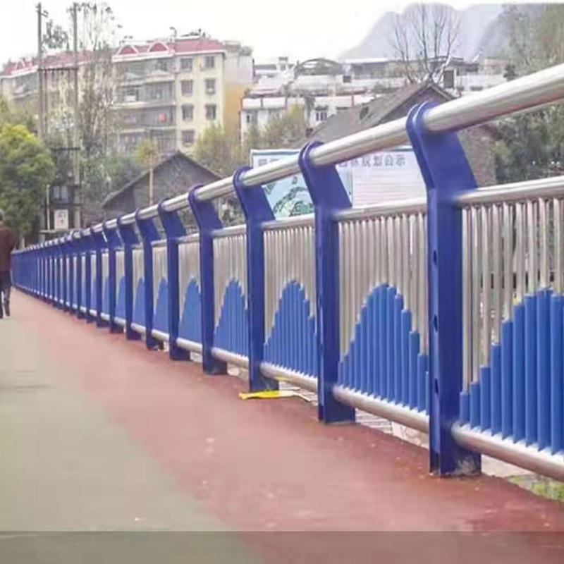 桥梁景观护栏湖边两侧金属桥梁河道景区道路隔离不锈钢防撞栏杆