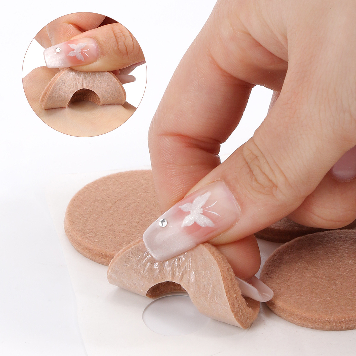Nuevo tipo de fieltro callo del pie zanja anti-dolor anti-desgaste zapatos de tacón alto aleatorios suaves protectores invisibles pegatinas antepasadas