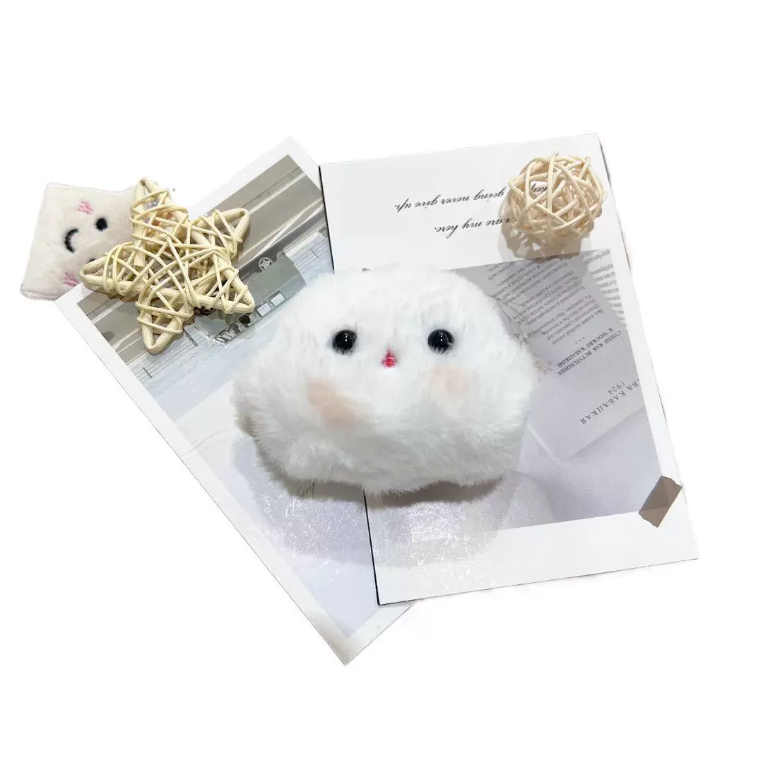 Ghost cute doll, face blush, keychain