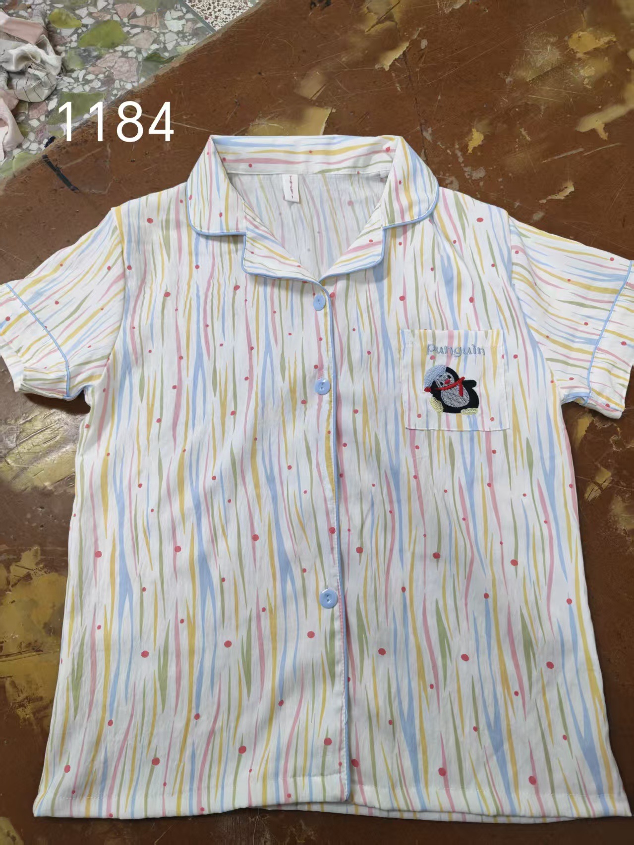 Al por mayor transfronterizo explosión de verano nubes cardigan solapa pijamas de niña dulce mangas cortas pantalones cortos set de ropa para el hogar