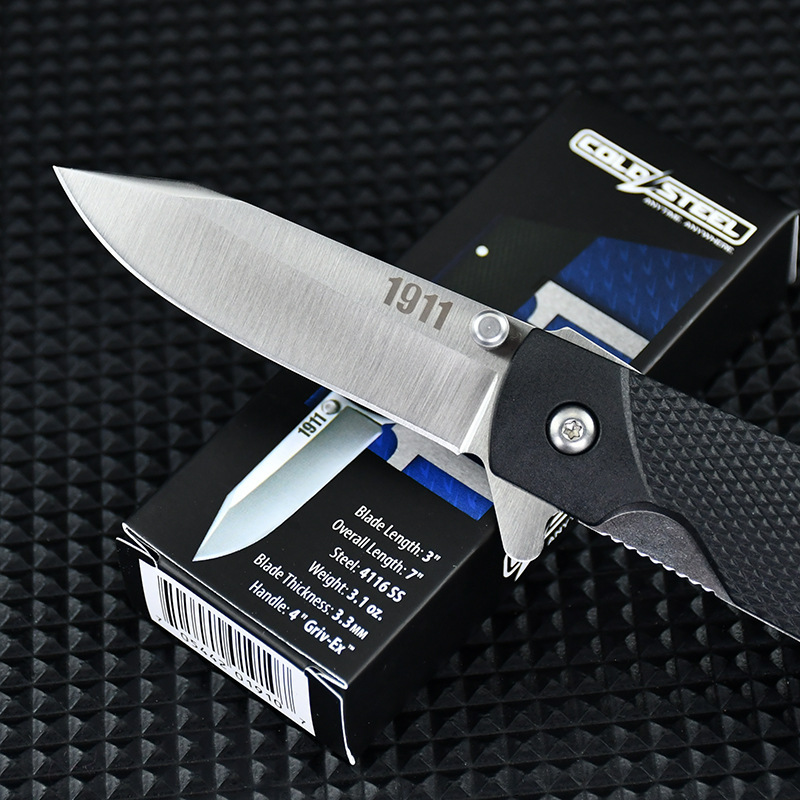 跨境ColdSteel冷钢1911户外刀 野营便携口袋小刀高硬度锋利折叠刀