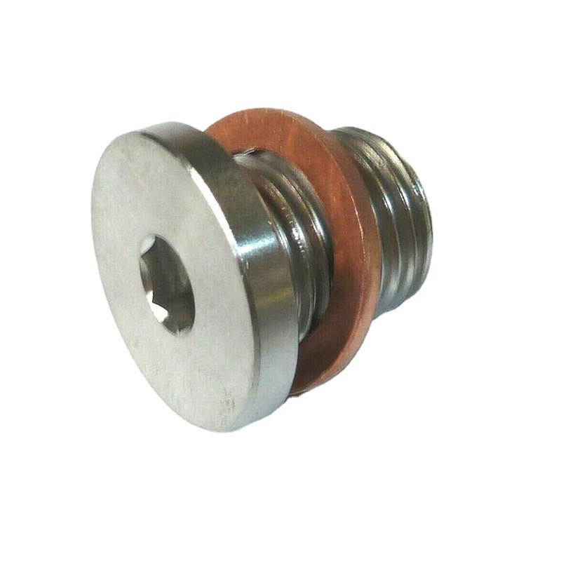 Spot del fabricante M12X1.25 mm tapón de rosca tapón hexagonal del perno del tubo de escape del automóvil de acero inoxidable