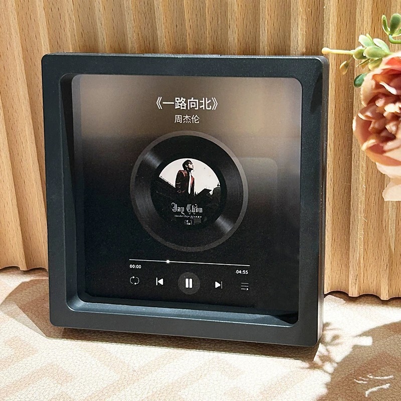 歌う音楽冷蔵庫マグネットフォトフレームビニールレコード、カップル、友人、親友向け|undefined