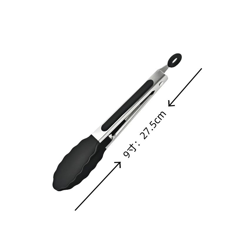 クロスボーダーシリコンフードクリップ高温耐性ステンレス鋼バーベキュークリップ 7 インチ 9inch 12inch フードクリップ揚げパンクリップ|undefined