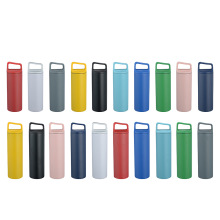 跨境新款简约304不锈钢手提直杯双层真空保温杯户外便携随水杯